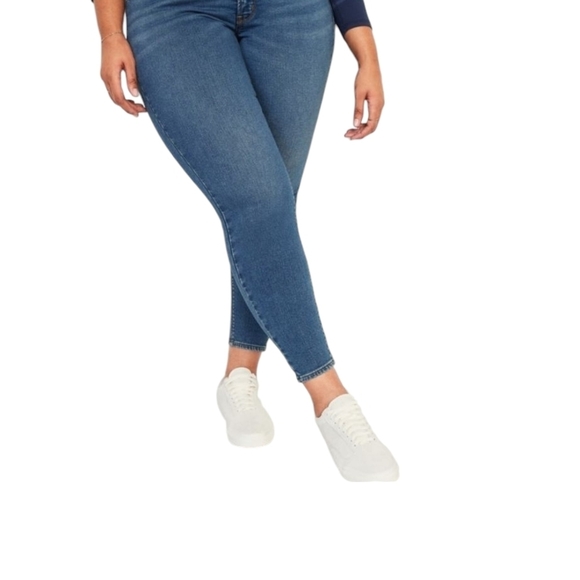 Old Navy Mid- Rise Rockstar Super Skinny Blue Jeans Stretch Women Plus Size 26 - Picture 3 of 14